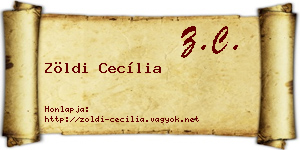 Zöldi Cecília névjegykártya